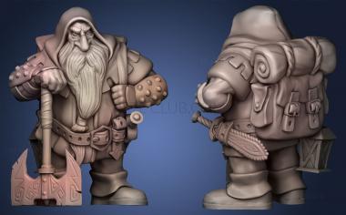 3D model Dwarf Adventurer (STL)